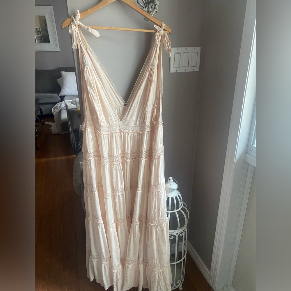 Free People Cream Maxi Dress
